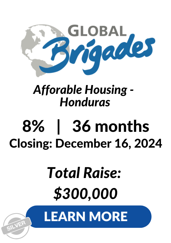 Global Brigades LENDonate Investment Tombstone - Honduras